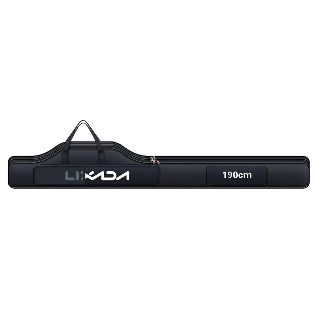 190cm (75 in / 6.2 ft) Portable Folding Fishing Rod & Reel Bag Tackle Storage Carry Case