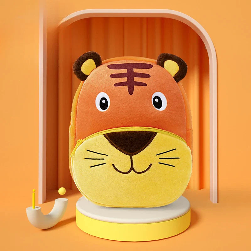 Plush Animal Anti-Lost Backpack for Toddlers & Preschool Kids - Cute Kindergarten Bag