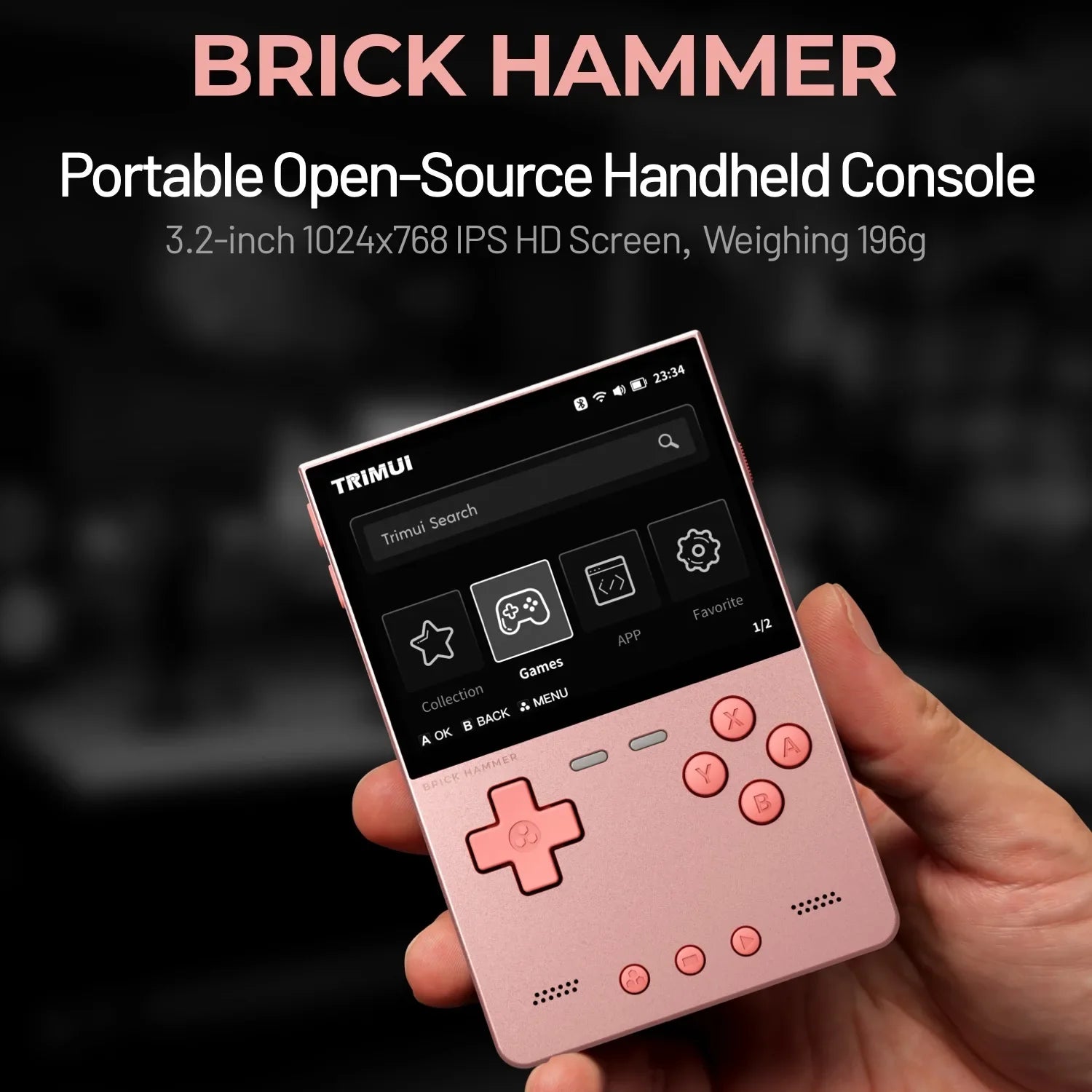 Portable Handheld Retro Gaming Console 3.2-inch (81 mm) IPS — 13,000+ Built-in Games, 8GB + TF up to 1TB, 3000mAh Battery, Linux