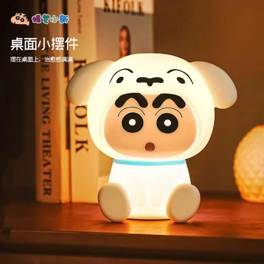 Crayon Shin-Chan Patting Night Light Soft Eye-Protecting Bedside Rechargeable Lamp