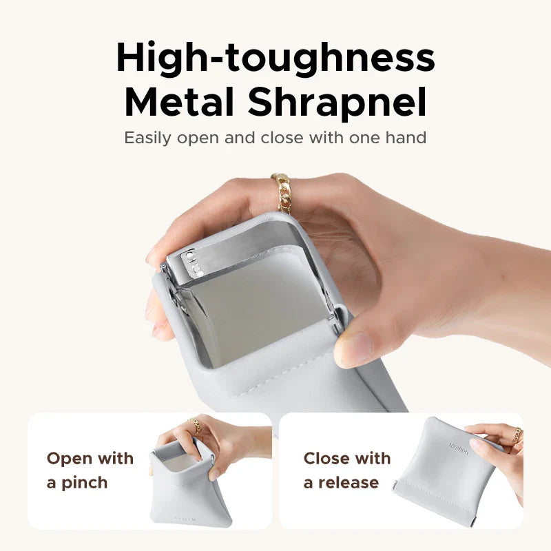 Magnetic Leather Earphone Case – Protective Storage Pouch for Wireless Earbuds, Open-Ear Clip & In-Ear Headphones