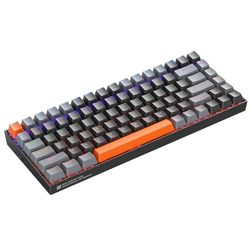 75% TKL 84-Key Hot-Swappable Mechanical Gaming Keyboard — Wired USB-C, Doubleshot PBT Keycaps, 6-Color Backlight