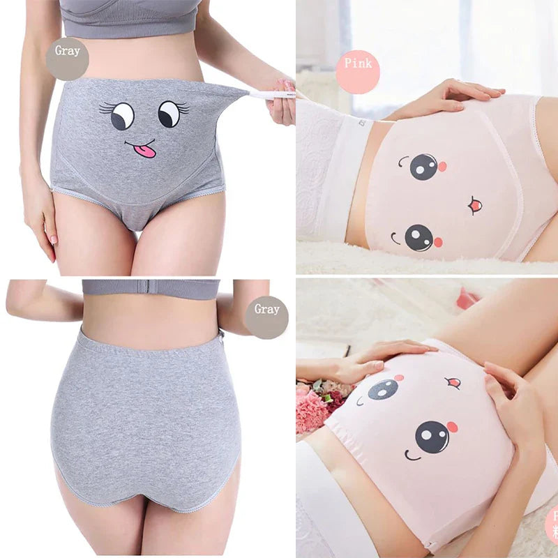 High Waist Cotton Maternity Panties for Pregnant Women, Abdominal Support Pregnancy Underwear