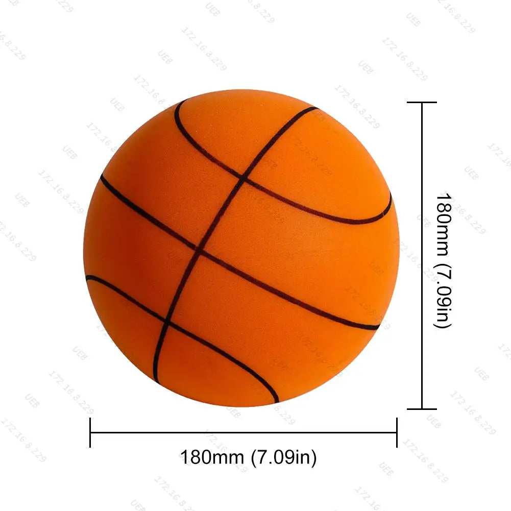 Kids Silent Foam Basketball - Indoor Squeezable Bounce Ball (No.3 / No.5 / No.7, 7–9.5 in | 18–24 cm)