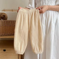 Children's Anti-Mosquito Summer Harem Pants - Lightweight Breathable Ankle-Length Casual Trousers with Elastic Waist (4-6 Years)