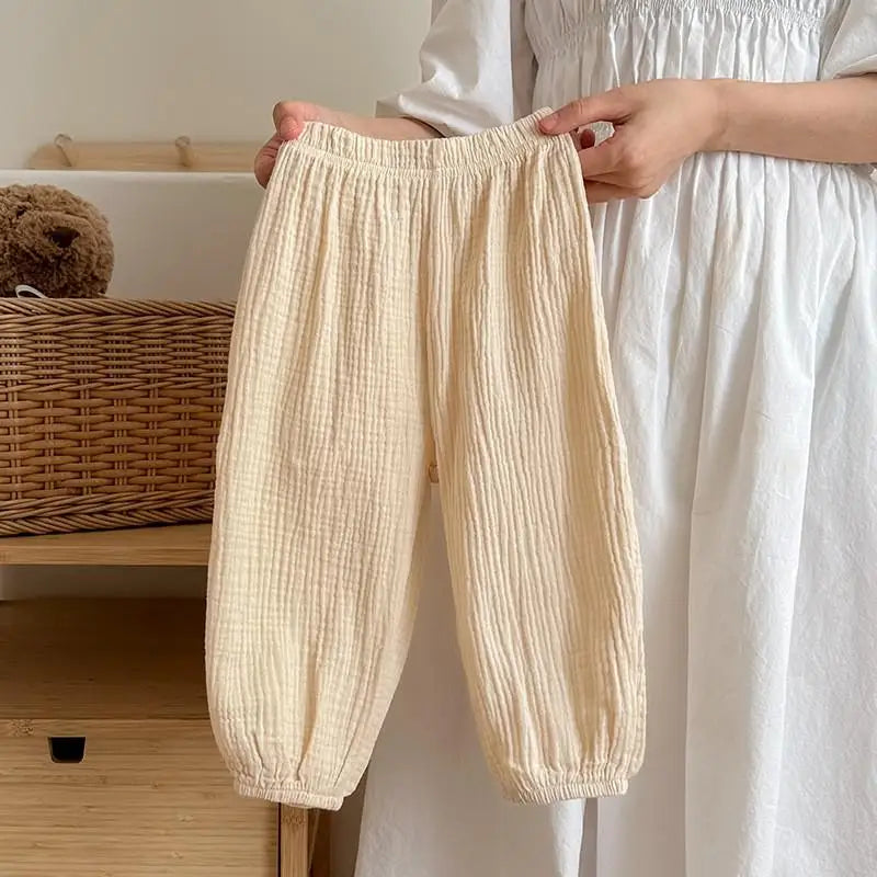 Kids Anti-Mosquito Harem Pants – Breathable Summer Bloomers for Boys & Girls (9M–6Y)