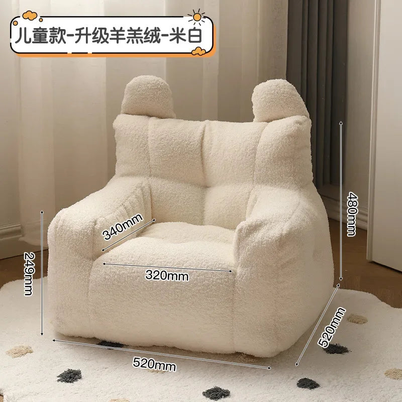 Eco-Friendly Nordic Kids Sofa Chair - Soft Backrest Bean Bag for Toddlers and Kids