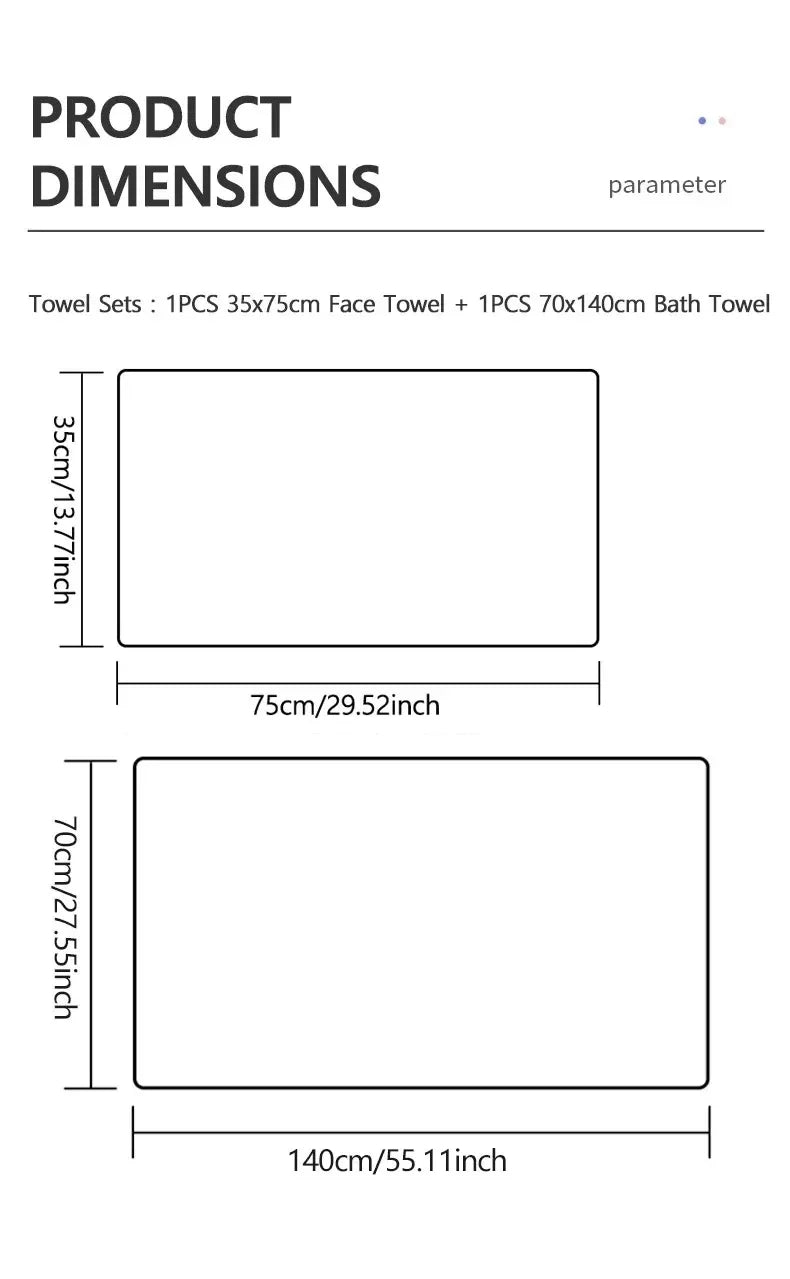 Coral Fleece Thickened Towel Set - Soft Absorbent Bath & Face Towels for Home & Gym