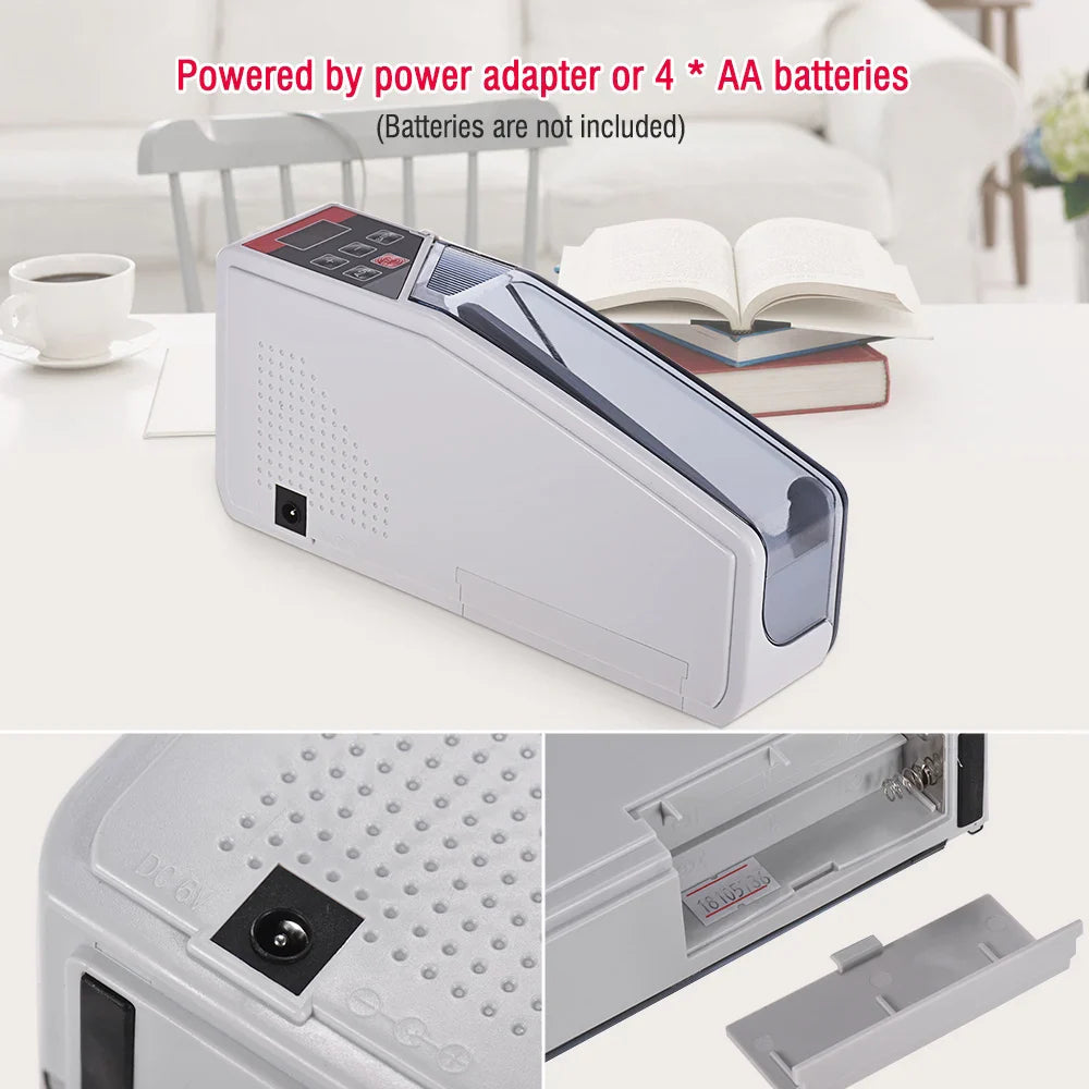 Portable Mini Money Counter – Battery-Operated Bill & Currency Counter with 3-Digit LED Display and Carrying Bag