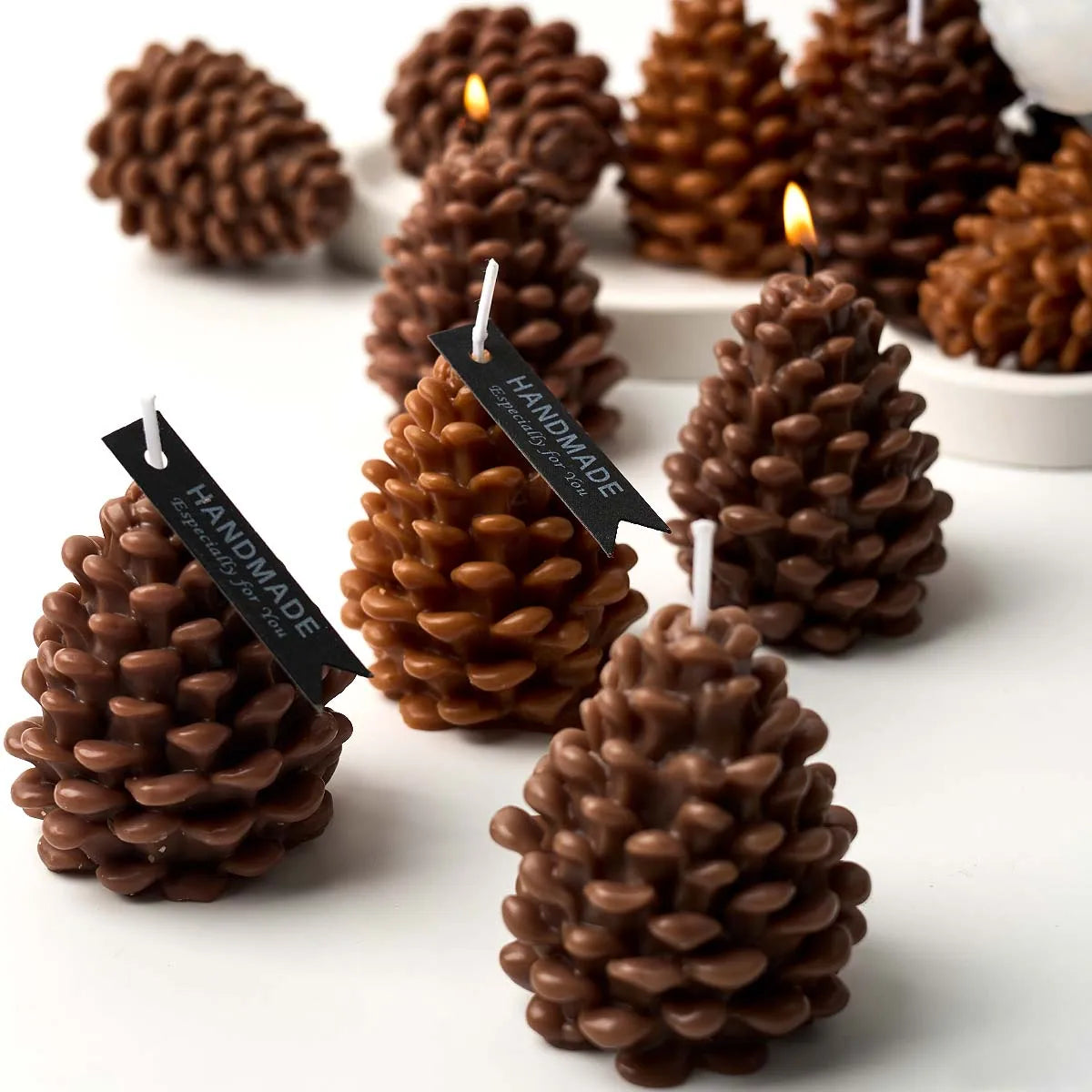 3D Pine Cone Silicone Mold for Candles & DIY Crafts - Soap, Plaster & Resin Casting for Christmas Ornaments
