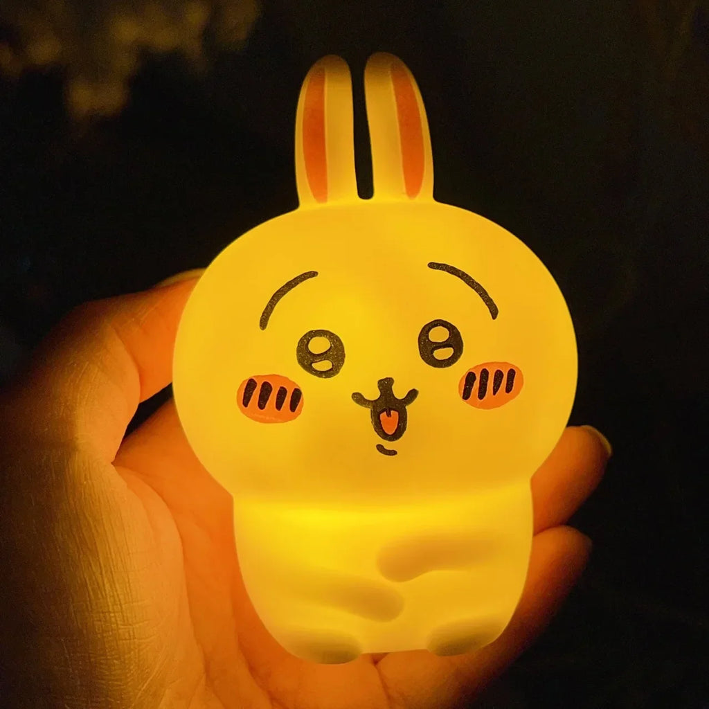 Chikawa Kawaii Hachiware Usagi Vinyl Night Light Doll – Luminous Anime Desktop Decoration & Surprise Gift for Girls