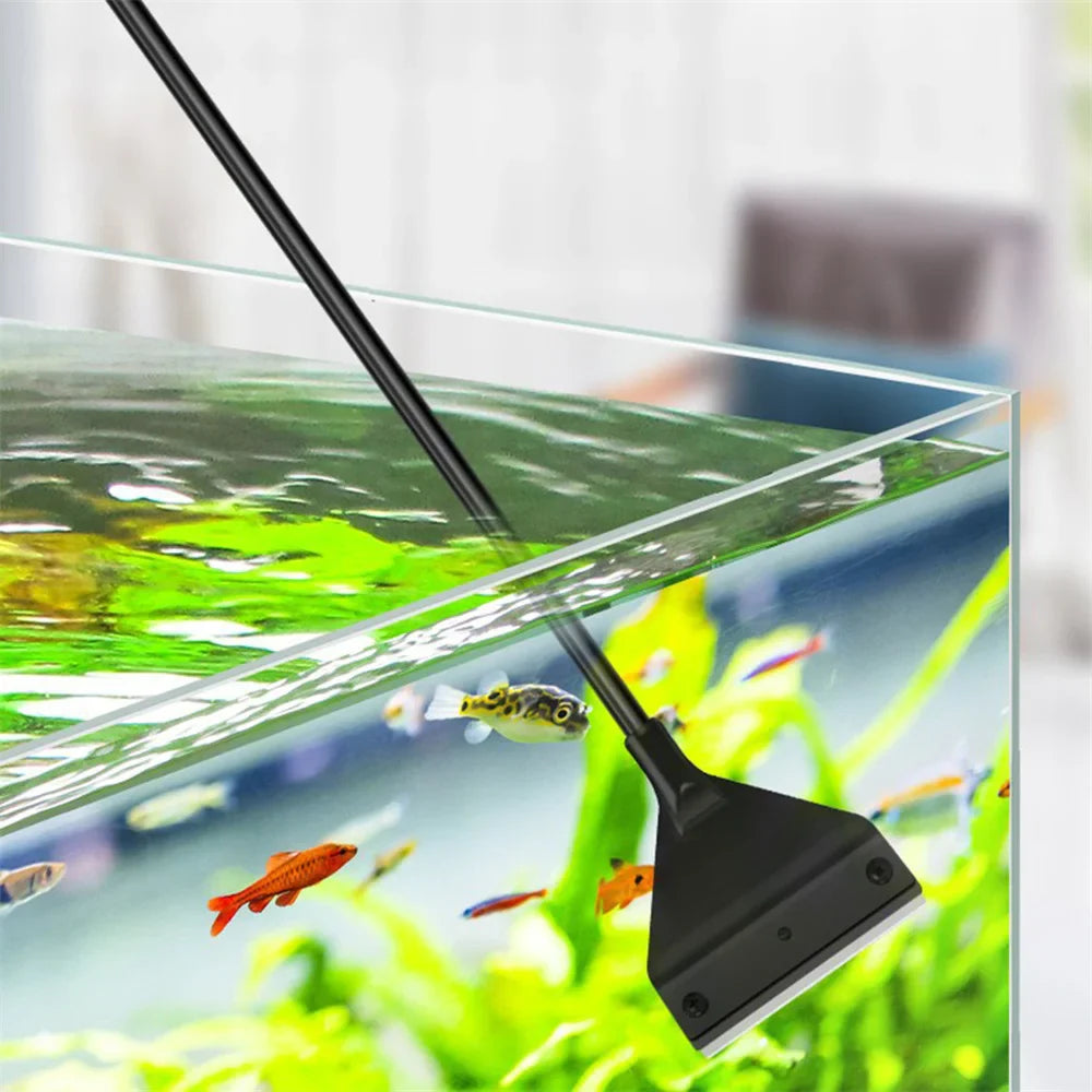 Fish Tank Algae Scraper – Stainless Steel & Carbon Fiber Aquarium Glass Cleaner