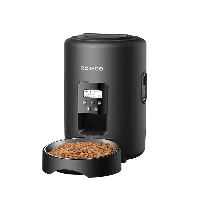 2L (67.6 fl oz) Automatic Pet Feeder – Smart Kibble Dispenser with Button Control, Programmable Auto Feeder for Cats & Small Dogs