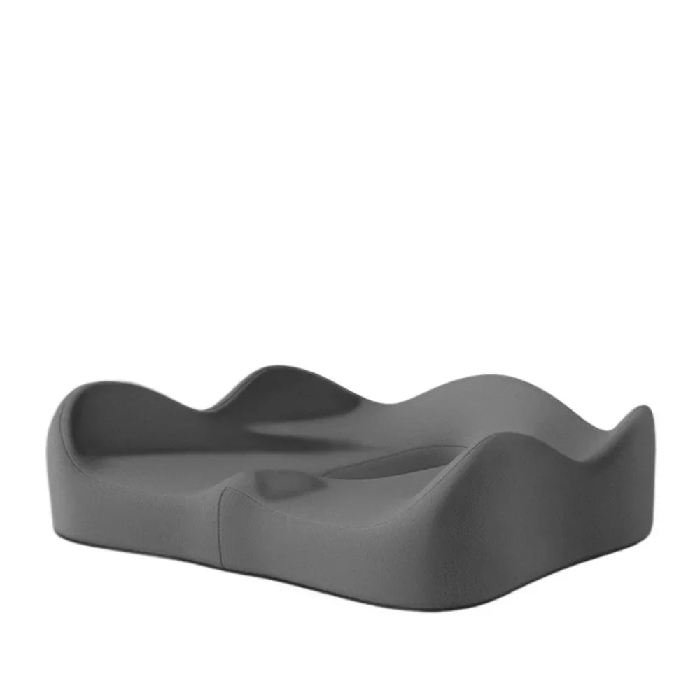 Ergonomic Memory Foam Coccyx Tailbone Cushion for Office Chair & Car, Curved Lumbar Seat Pad (15.75 x 13.39 x 3.15 in / 40 x 34 x 8 cm)