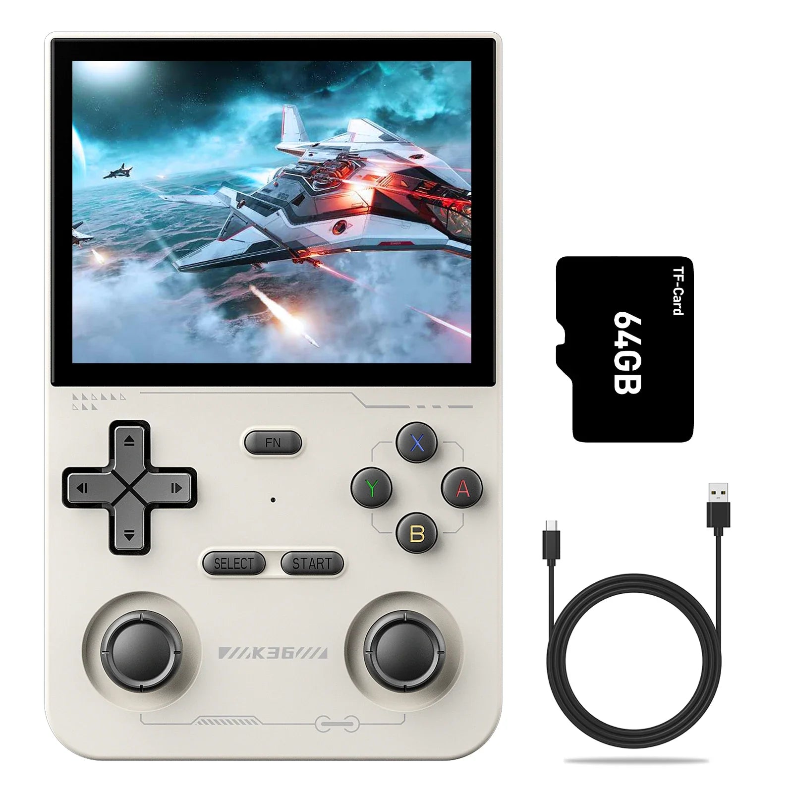 3.5-inch (8.9 cm) IPS Handheld Game Console, 64GB Built-in, 16,000+ Retro Games, Type-C Charging