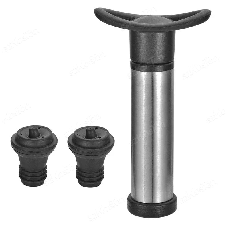 Wine Vacuum Stopper – Black Silicone Rubber Wine Saver Bottle Stopper, Fits 20–25 mm (0.79–0.98 in)