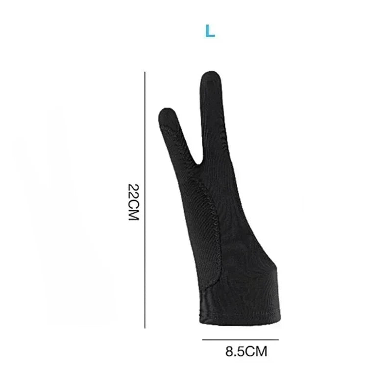 Two-Finger Anti-Touch Drawing Glove — Smudge Guard for Graphics Tablets & Digital Art