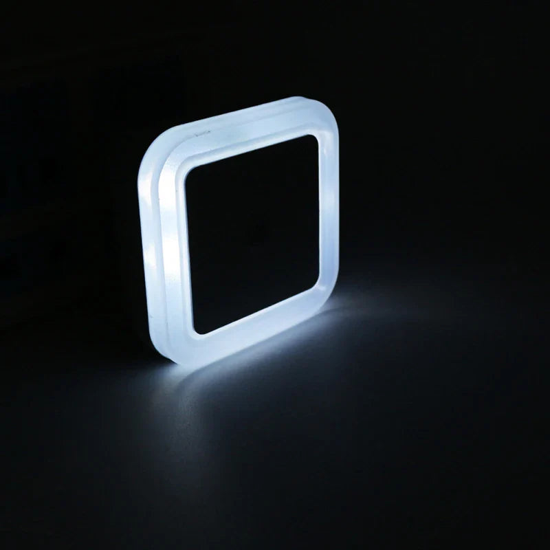 LED Sensor Night Light with EU Plug - Auto On/Off 360° Blue Nightlight for Bedroom, Nursery & Kids