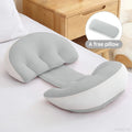 Pregnancy Body Pillow with Free Auxiliary Waist Support Pillow - Cotton Maternity Sleeping Pillow 64–78×36 cm (25–31×14 in)