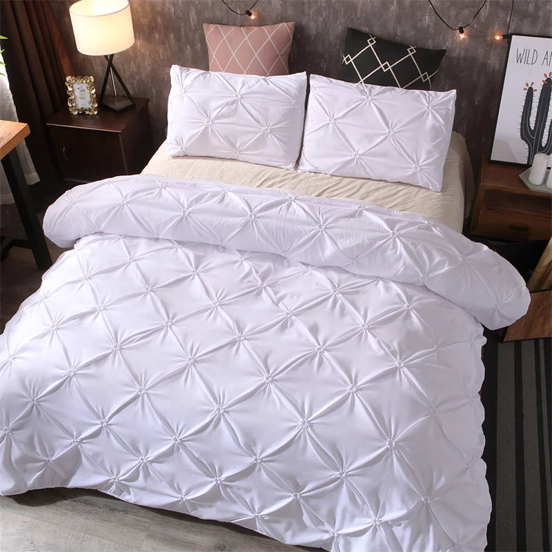 Queen 3-Piece Gray Duvet Cover Set - Bed in a Bag with 2 Pillowcases (No Comforter)