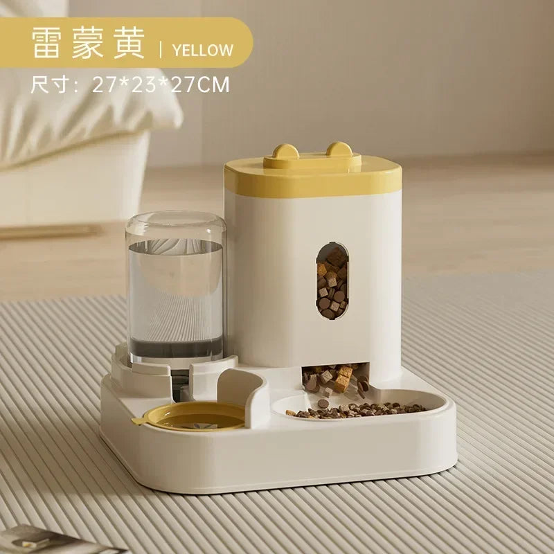 Automatic Gravity Pet Feeder with Water Fountain – Large Capacity Dog & Cat Food Dispenser