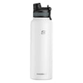 Insulated Stainless Steel Cycling Water Bottle — Vacuum Thermos 550/650/1000/1200ml (18.6/22/33.8/40.6oz) with Carry Handle