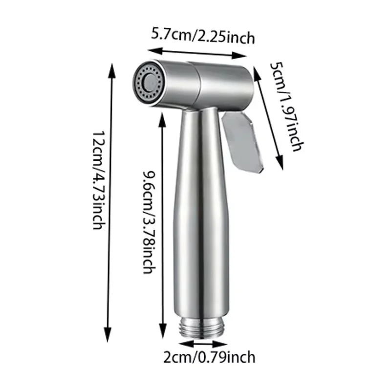 Stainless Steel Handheld Bidet Sprayer Gun, Self-Cleaning Toilet Sprayer for Bathroom