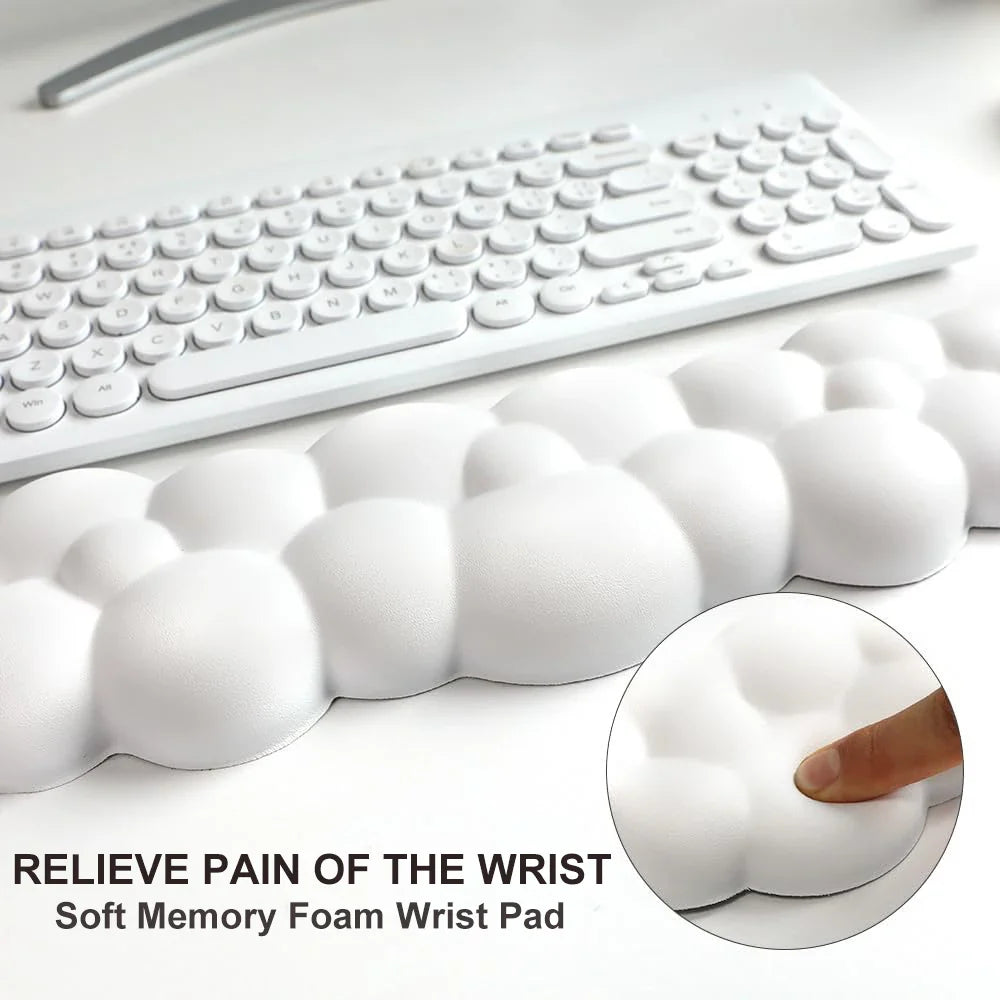 Memory Foam Mouse Pad with Wrist Rest — Anti-Slip Ergonomic Desk Pad for Office & Gaming