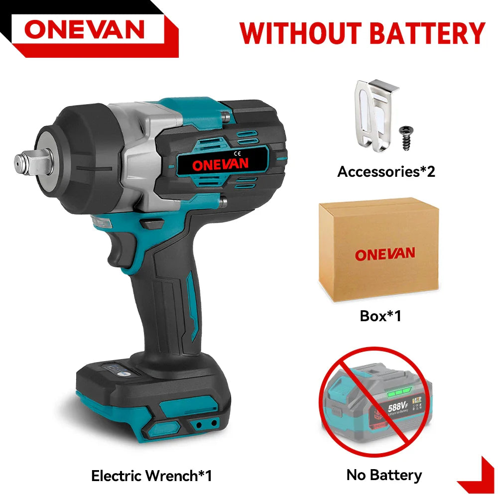 Brushless Cordless Impact Wrench 2800W 2800N·m - 1/2-inch (12.7 mm) Square Drive, Compatible with 18V Batteries