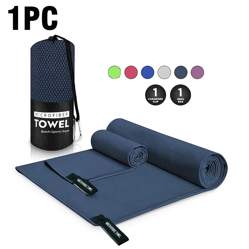 Microfiber Quick-Dry Large Beach & Sports Towel for Travel, Gym, Yoga, Swimming