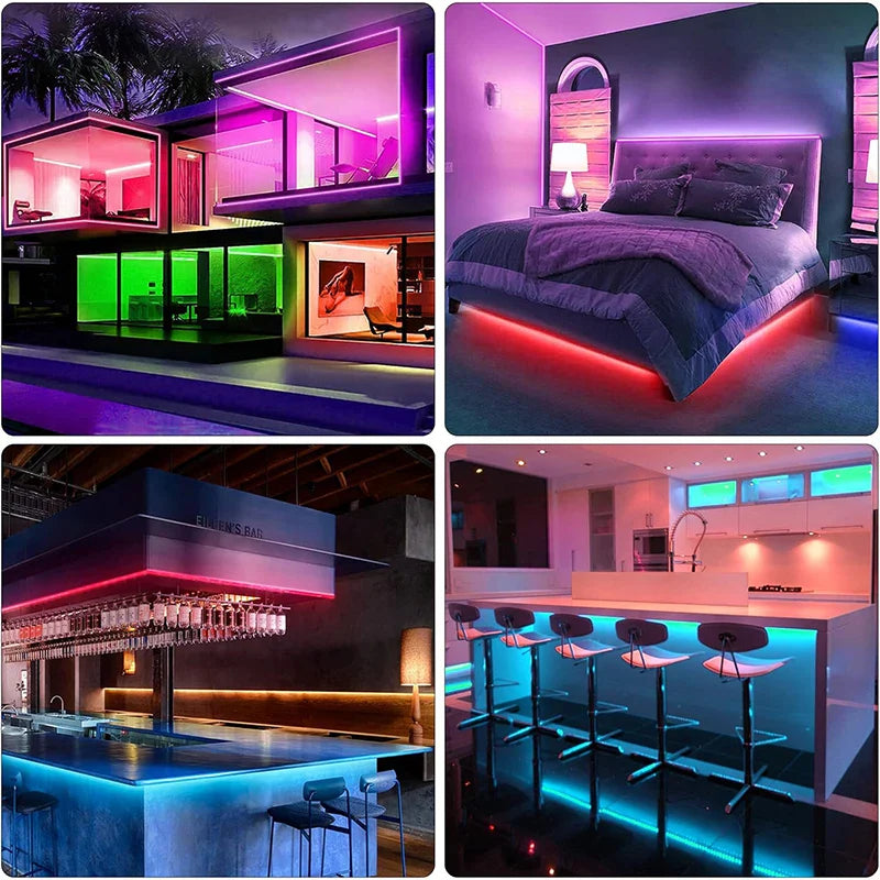 WiFi USB 5050 RGB LED Strip Lights — Flexible RGB Tape for TV & PC Backlight, App & Voice Control, Available 1–20m (3.3–65.6 ft)