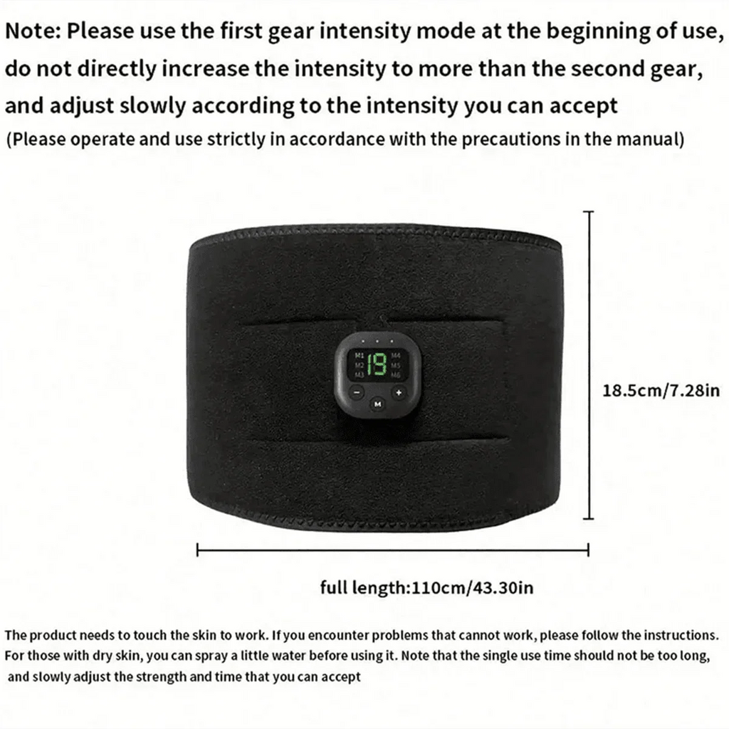Portable Waist Massager Belt - USB Rechargeable Body Shaper & Electric Trainer for Arms, Hips & Legs