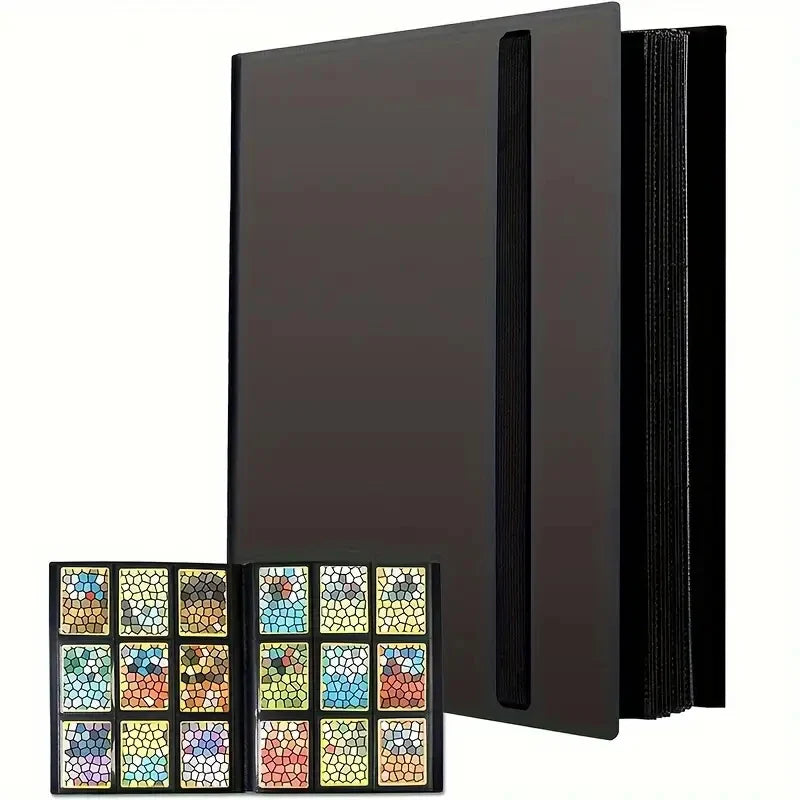 9-Pocket Polypropylene Trading Card Binder - Holds 360 Cards, Side-Loading Pockets, Elastic Strap