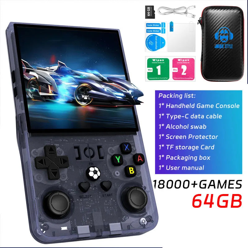 Retro Handheld Game Console 4.0 Inch (10.16 cm) IPS Screen Portable Pocket Player Linux 64GB/128GB 18,000+ Classic Games