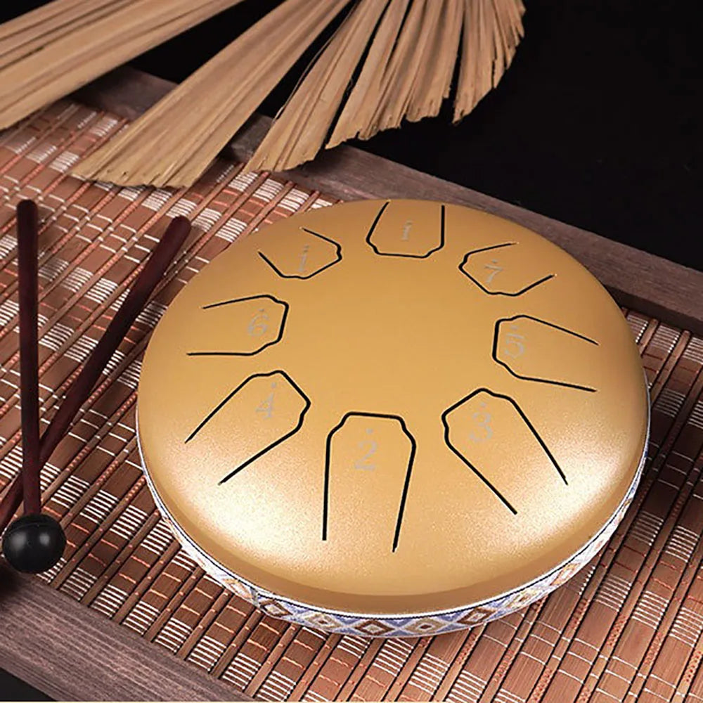 6-Inch (15 cm) 8-Tone Steel Tongue Drum – Mini Hand Pan for Meditation, Yoga & Kids, Portable Percussion Gift