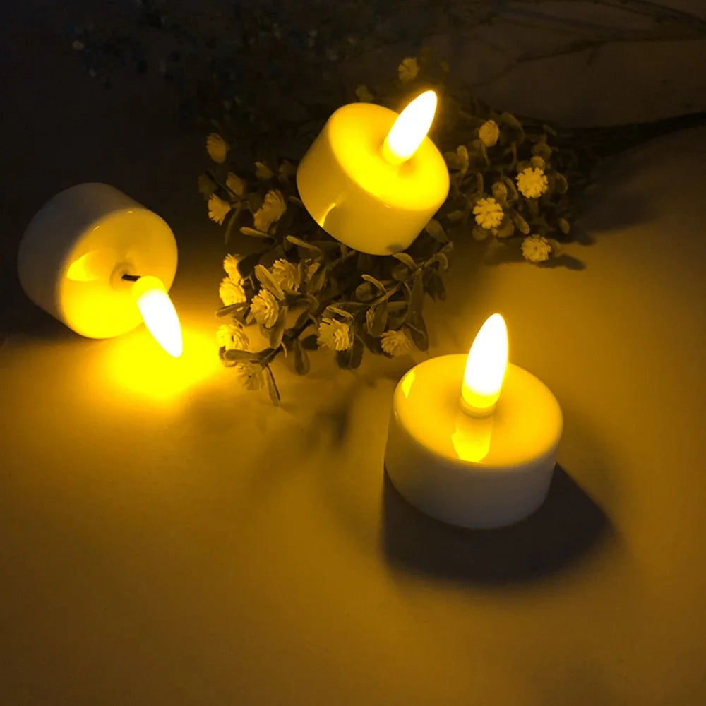LED Flameless Candle Set 4/6/8/12 Pack – Remote & Charging Base, Battery-Operated Tea Lights for Wedding & Party Decor