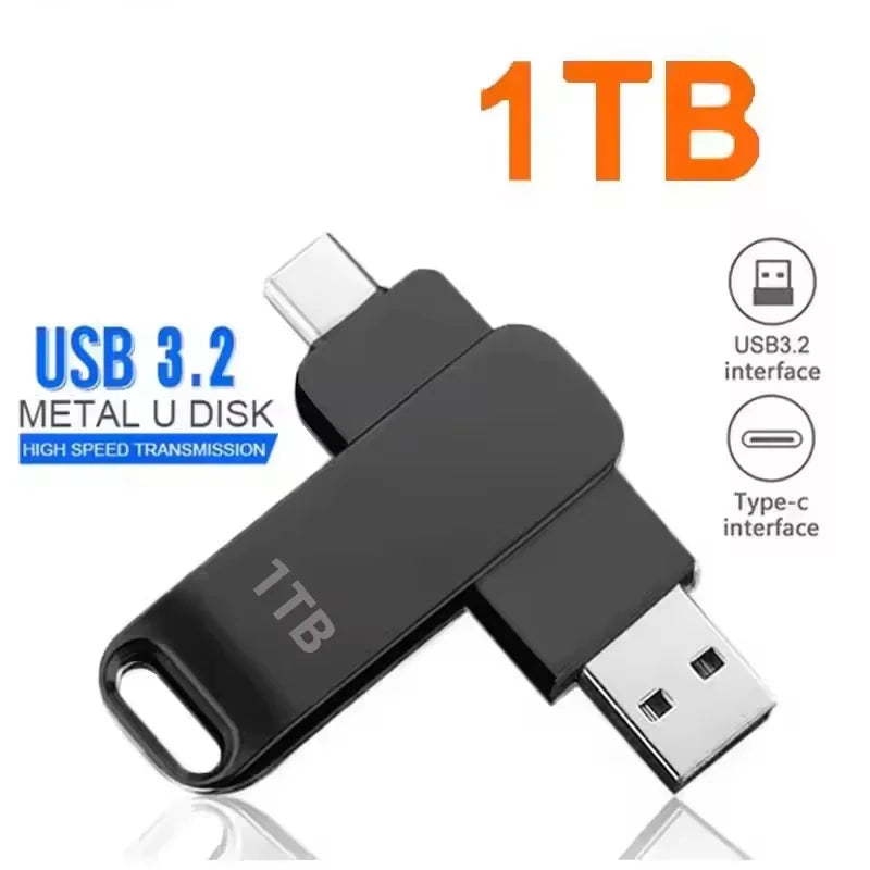 16TB USB 3.2 Metal Flash Drive – High-Speed Pendrive (1TB–16TB Options)