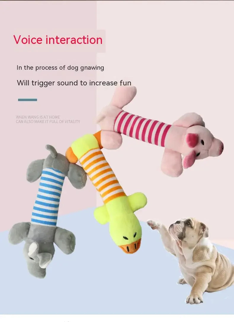 3-Pack No-Stuffing Plush Duck Dog Toy with Soft Squeaker – No-Mess Chew Toy for Puppies, Senior & Small Dogs