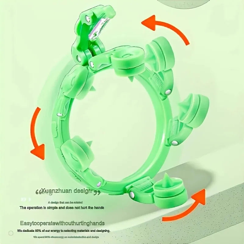 Handheld Rotating Fruit Slicer Spiralizer – Ergonomic Apple & Pear Peeler Kitchen Gadget
