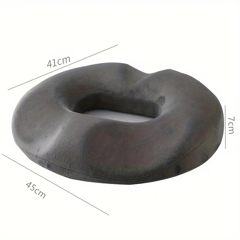 Anti-Hemorrhoid Orthopedic Memory Foam Seat Cushion - Tailbone Pillow for Office, Car & Yoga, Removable Cover