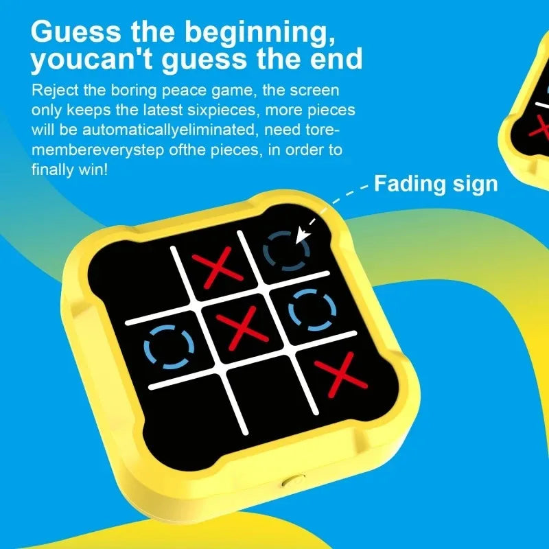 Portable Electronic Tic Tac Toe Game for Kids Educational Strategy Interactive Parent-Child Brain Toy