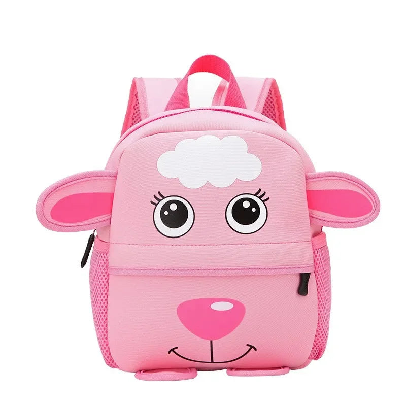 3D Cartoon Animal Kids Backpack Ages 4-6 – Kindergarten Toddler School Bag for Travel & Outdoor