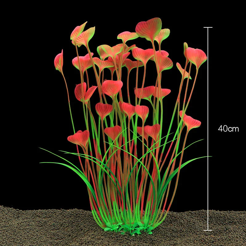 Artificial Aquarium Plants — Plastic Underwater Decorations for Fish Tanks, Realistic Aquarium Decor