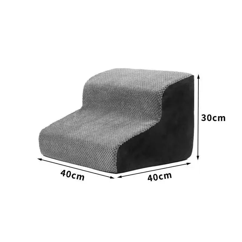 Adjustable 1-3 Step Washable Pet Ramp & Dog Stairs for Sofa and Bed Easy to Assemble
