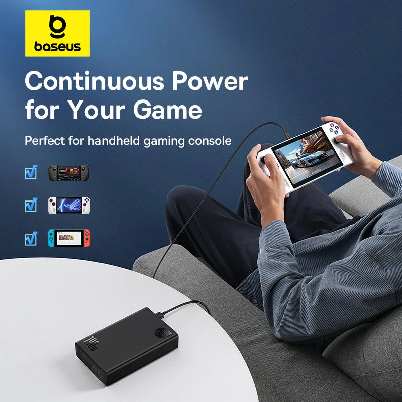 140W 24000mAh Power Bank Portable Fast Charger 3-Port USB-C & USB-A PD for iPhone MacBook Tablet