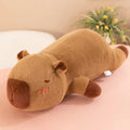 Kawaii Giant Capybara Plush Pillow with Wings – Brown/Orange Lying Stuffed Animal Cushion, 60/80/100 cm (24/31/39 in)