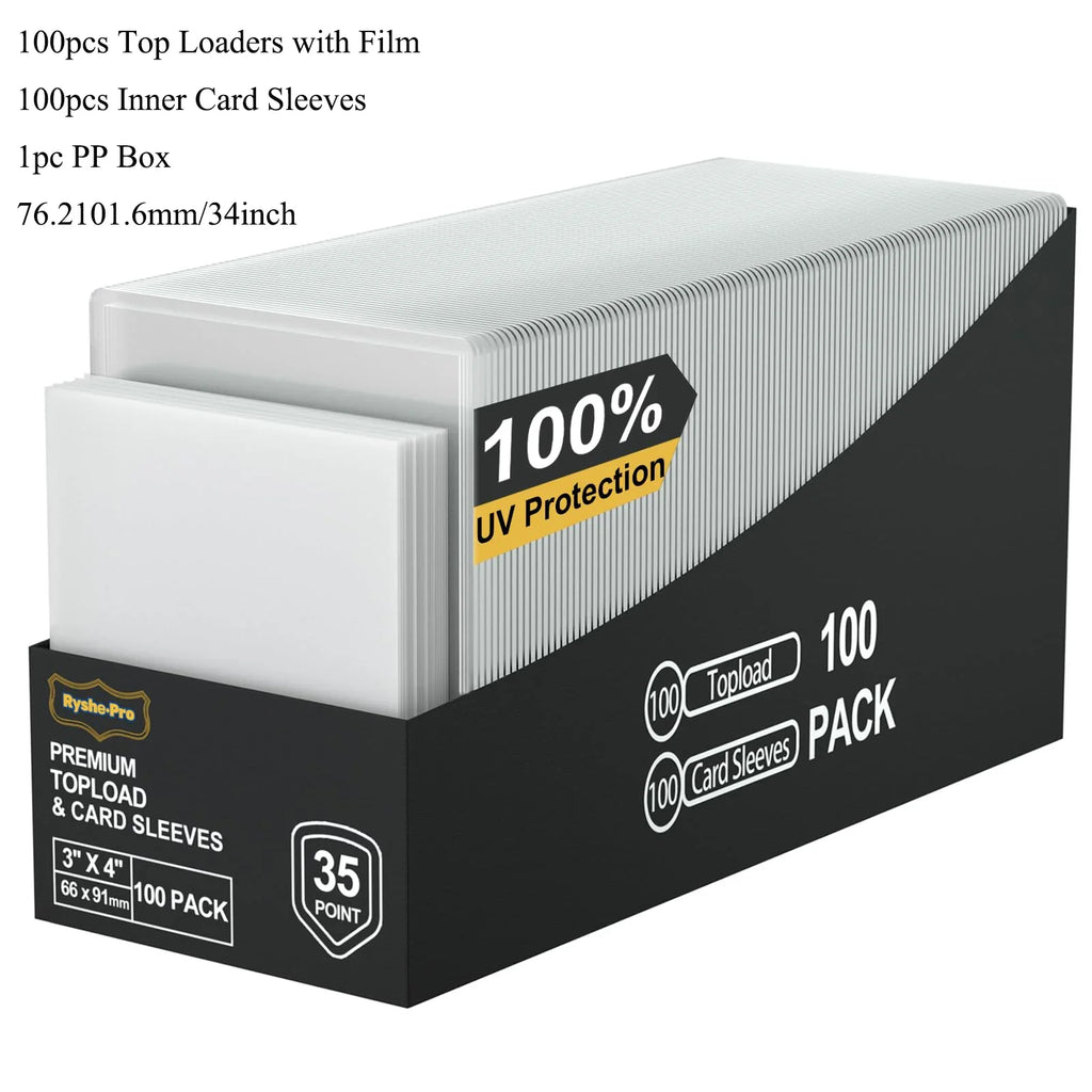 25-Pack 3 x 4 in (76 x 102 mm) 35PT Toploader Card Sleeves - Rigid Hard Card Protectors for MTG TCG Pokémon Trading Cards