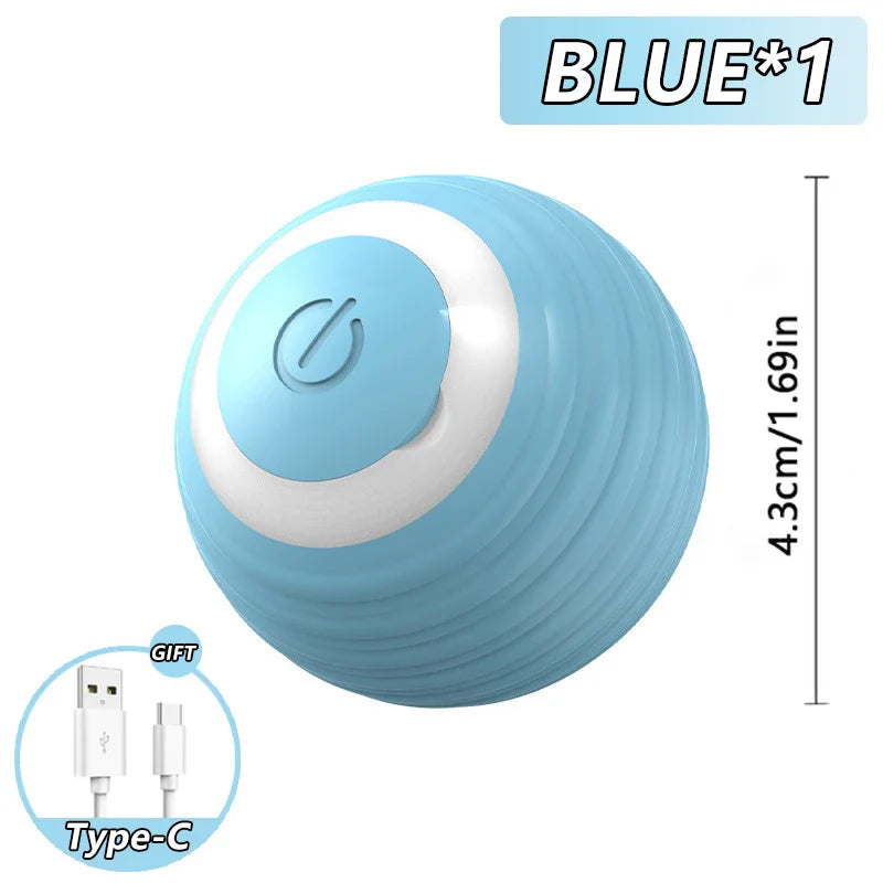 Interactive Speedy Tail Cat Ball Toy with Tail — USB Rechargeable, Dual-Speed Automatic Cat Toy