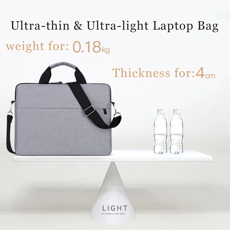 Women's Laptop Sleeve Bag — Fits 13.3/14.1/15.6/17-Inch (35–45 cm) Waterproof Oxford Messenger & Shoulder Case