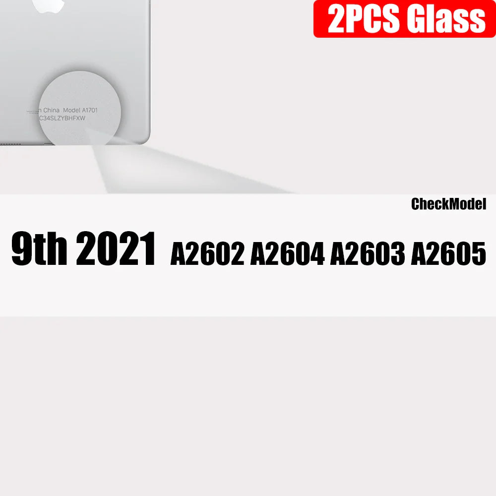 2-Pack Tempered Glass Screen Protector for iPad — Clear, Anti-Fingerprint, Case-Friendly — Fits 11-inch (27.9 cm), 10.5-inch (26.7 cm), 9.7-inch (24.6 cm), Air, Mini & Most iPad Models
